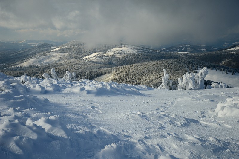 21 - Na Pilsko z Przełęczy Glinne po zimę