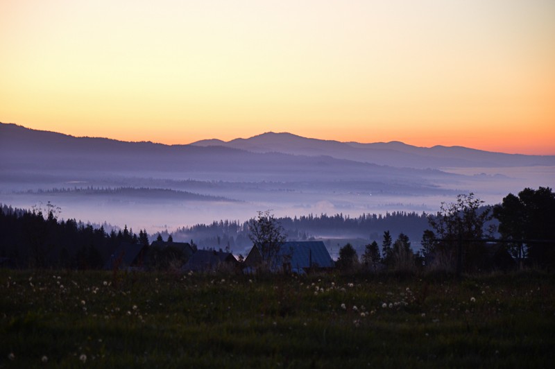 Wschód słońca nad Orawą