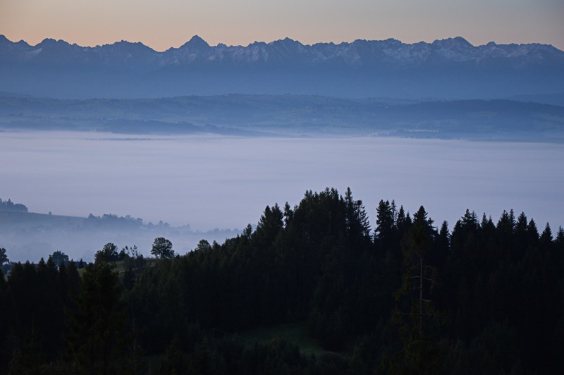 Wschód słońca nad Orawą