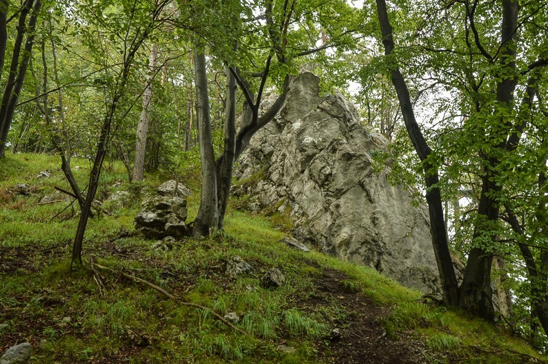 56 - Ostré, Hrdošná skala i Havran. Skałkowo i mgliście