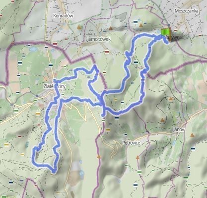 trasa - Korona Gór Polski - Biskupia Kopa